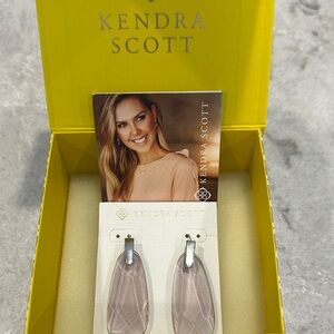 Kendra Scott Silver and Light Purple Earrings